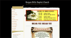 Desktop Screenshot of bergenbiblebaptistchurch.org